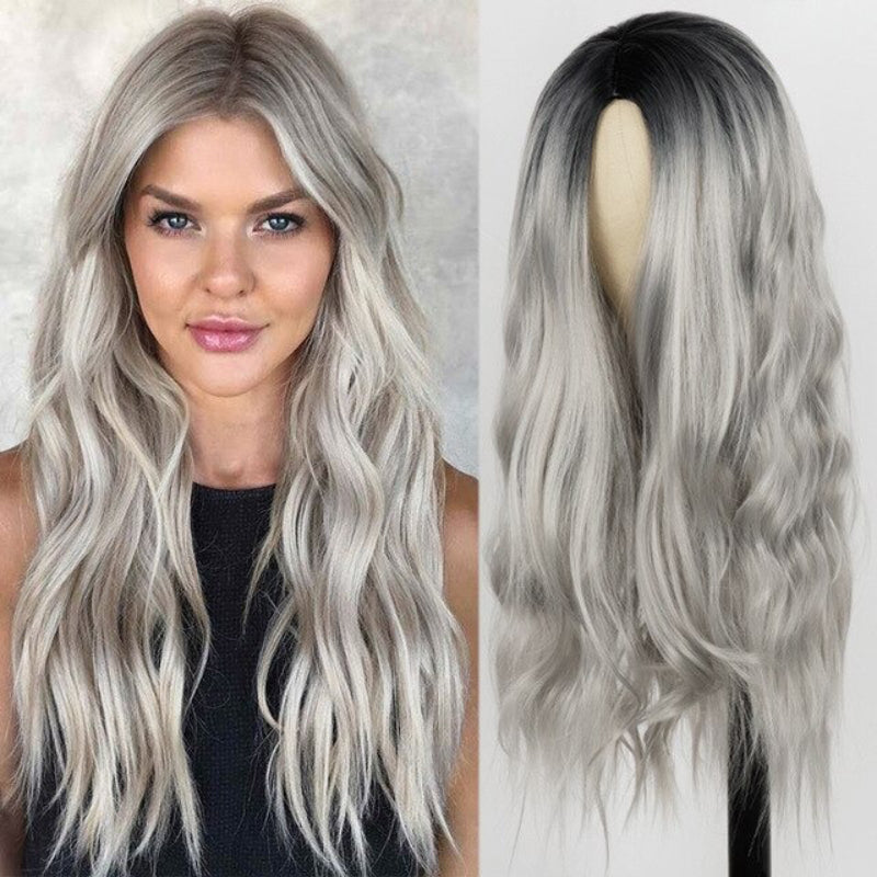 Women's Long Wavy Wig Heat-Resistant Synthetic Hair 15