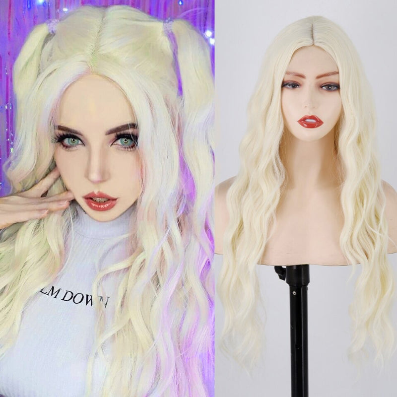 Women's Long Wavy Wig Heat-Resistant Synthetic Hair 16