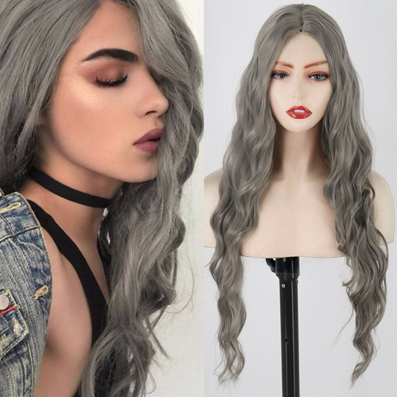 Women's Long Wavy Wig Heat-Resistant Synthetic Hair 6