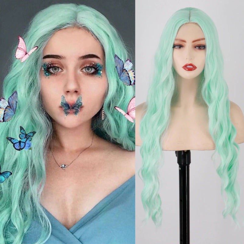 Women's Long Wavy Wig Heat-Resistant Synthetic Hair 7