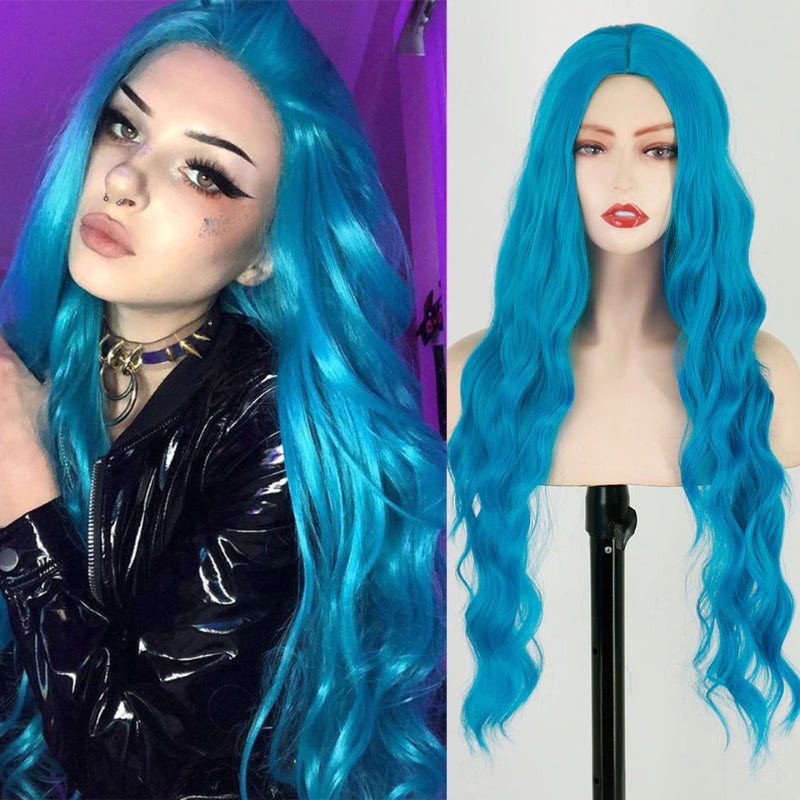 Women's Long Wavy Wig Heat-Resistant Synthetic Hair 8