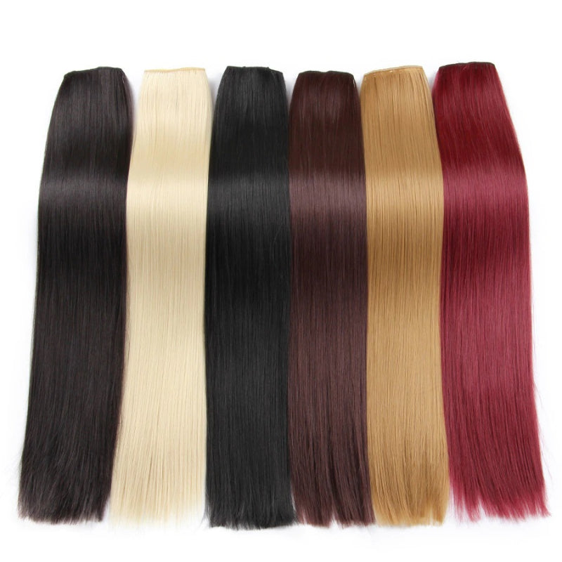 Women's Ombre Clip-In Hair Extensions 22 Inches High-Temperature Fiber 2