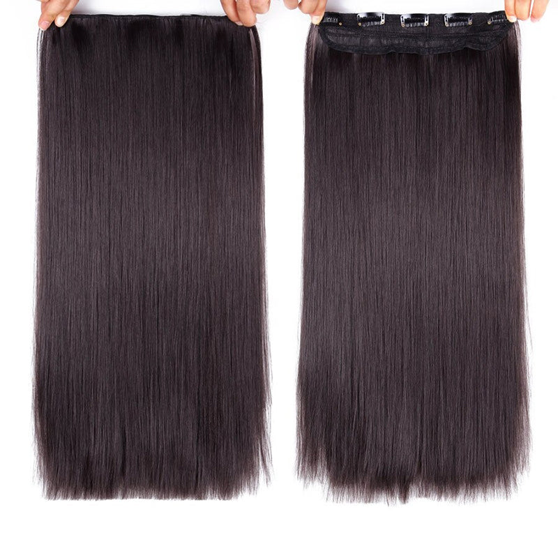 Women's Ombre Clip-In Hair Extensions 22 Inches High-Temperature Fiber 24