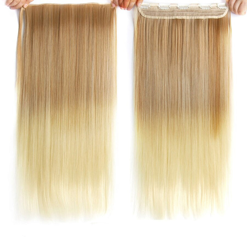 Women's Ombre Clip-In Hair Extensions 22 Inches High-Temperature Fiber 9