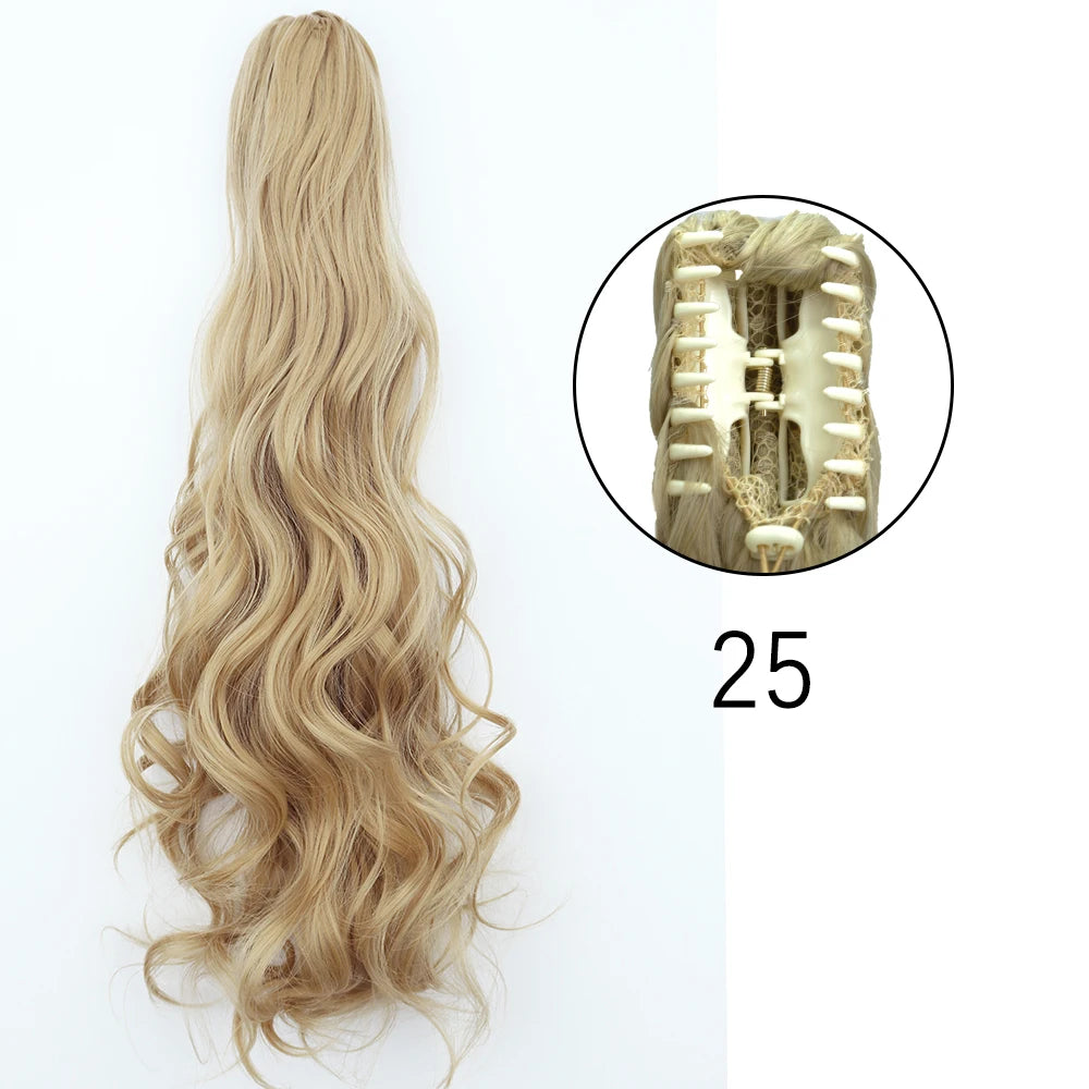Women's Ponytail Extension 24 Inch Straight Synthetic Heat Resistant 12
