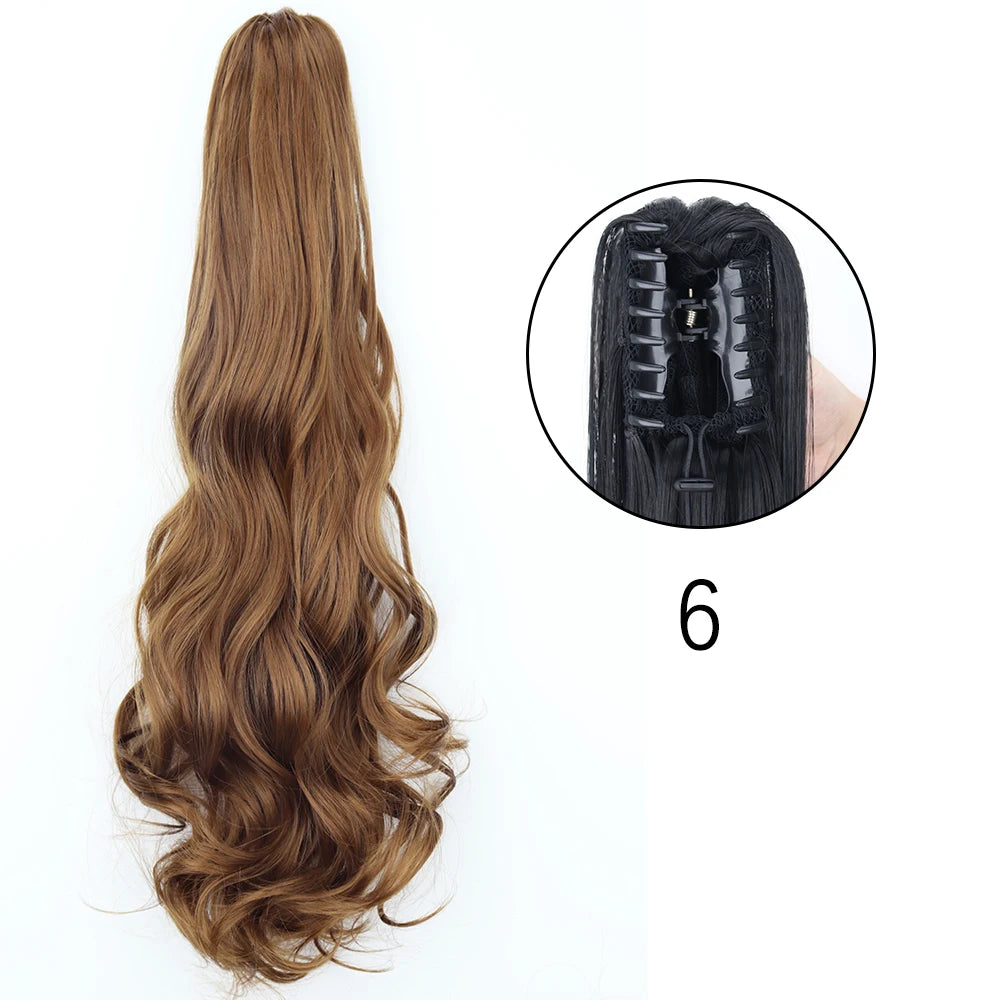 Women's Ponytail Extension 24 Inch Straight Synthetic Heat Resistant 14