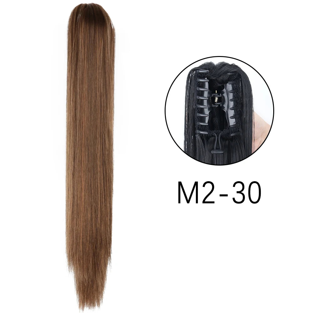 Women's Ponytail Extension 24 Inch Straight Synthetic Heat Resistant 15