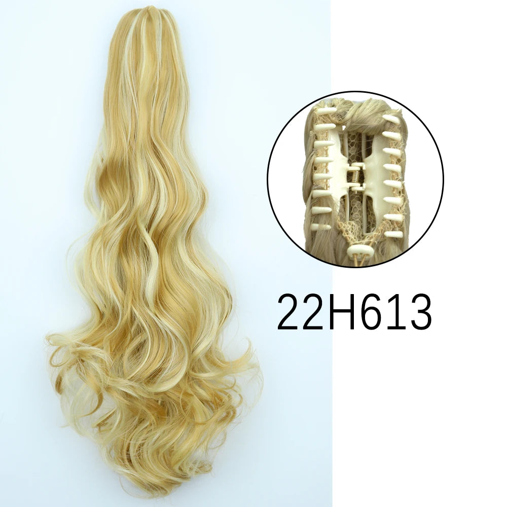 Women's Ponytail Extension 24 Inch Straight Synthetic Heat Resistant 17