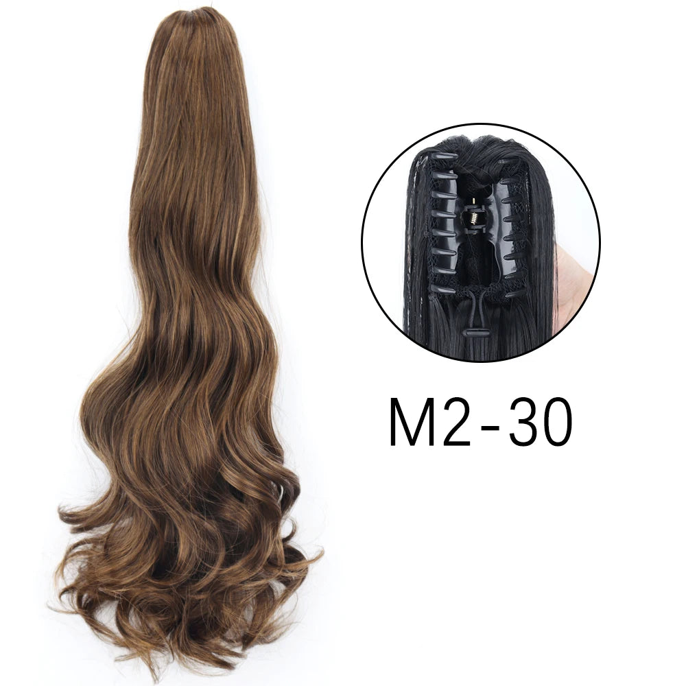 Women's Ponytail Extension 24 Inch Straight Synthetic Heat Resistant 26