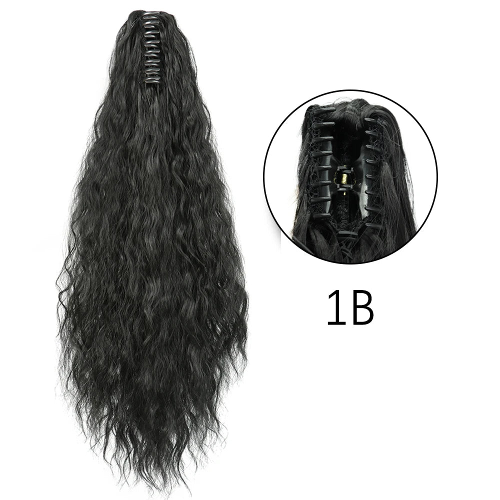 Women's Ponytail Extension 24 Inch Straight Synthetic Heat Resistant 27