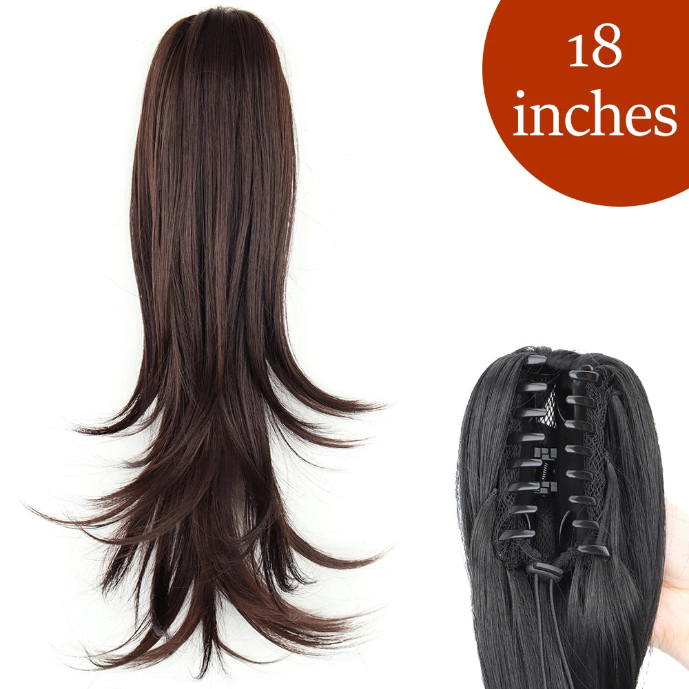 Women's Ponytail Extension 24 Inch Straight Synthetic Heat Resistant 31