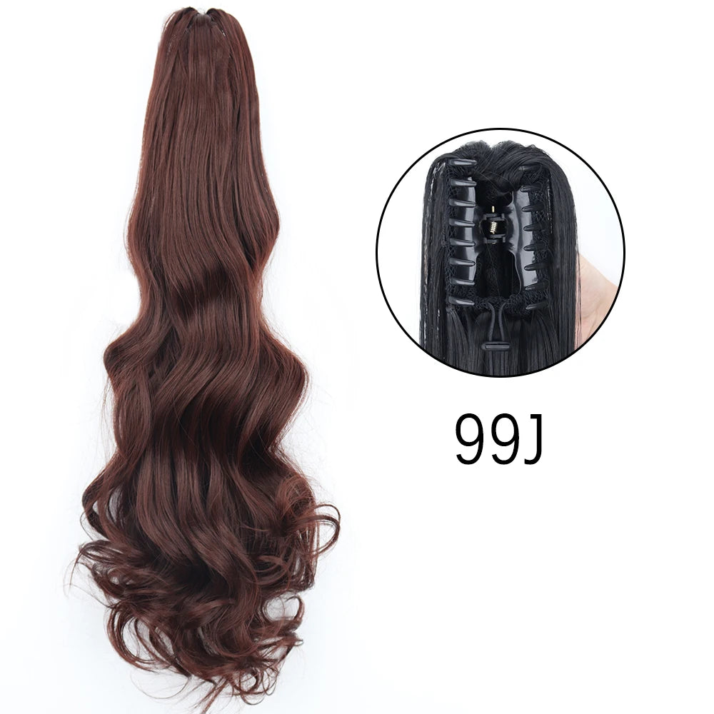 Women's Ponytail Extension 24 Inch Straight Synthetic Heat Resistant 41