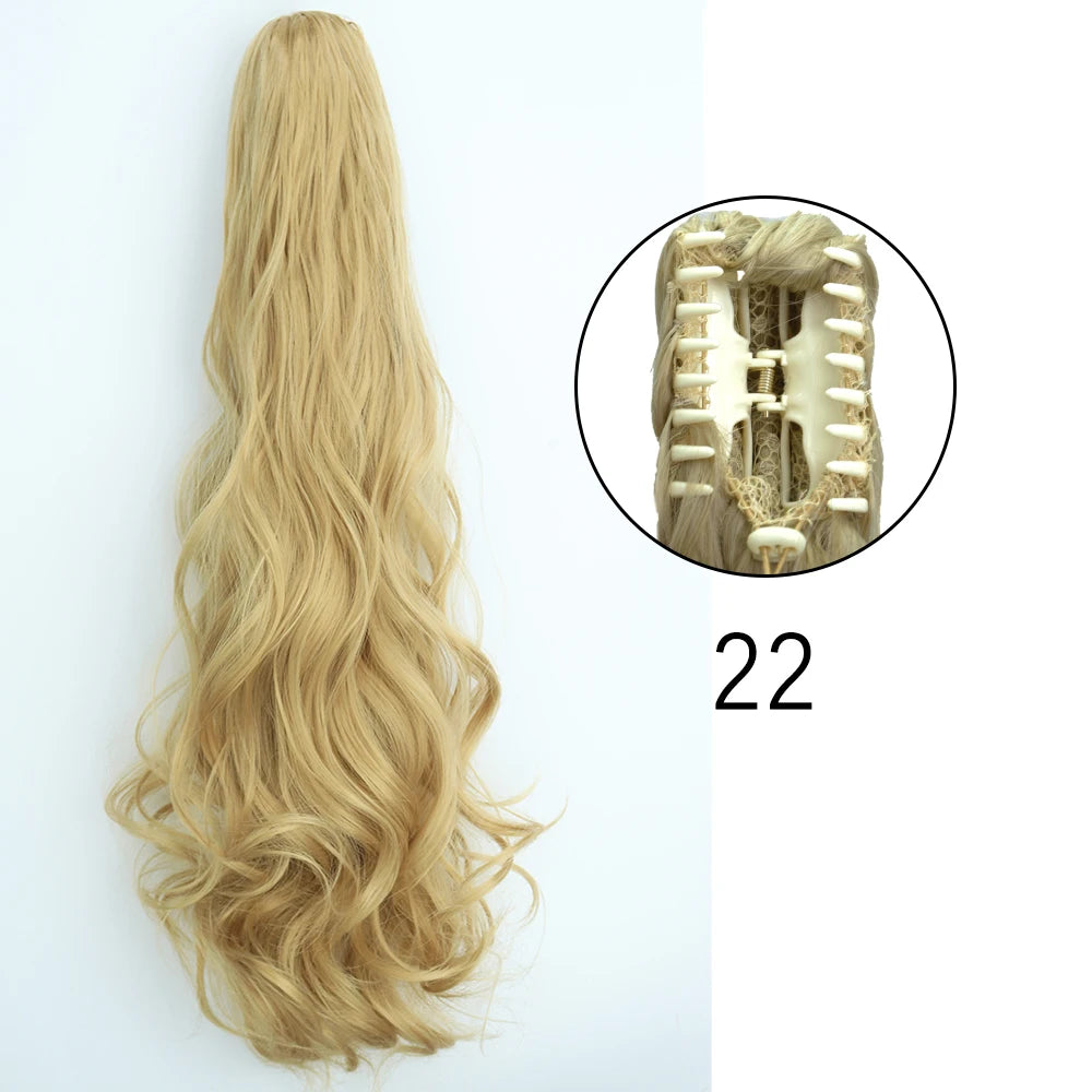 Women's Ponytail Extension 24 Inch Straight Synthetic Heat Resistant 43