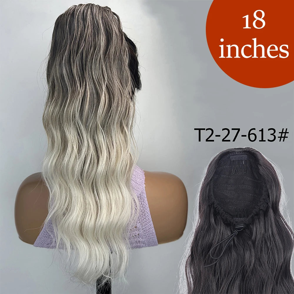 Women's Ponytail Extension 24 Inch Straight Synthetic Heat Resistant 44