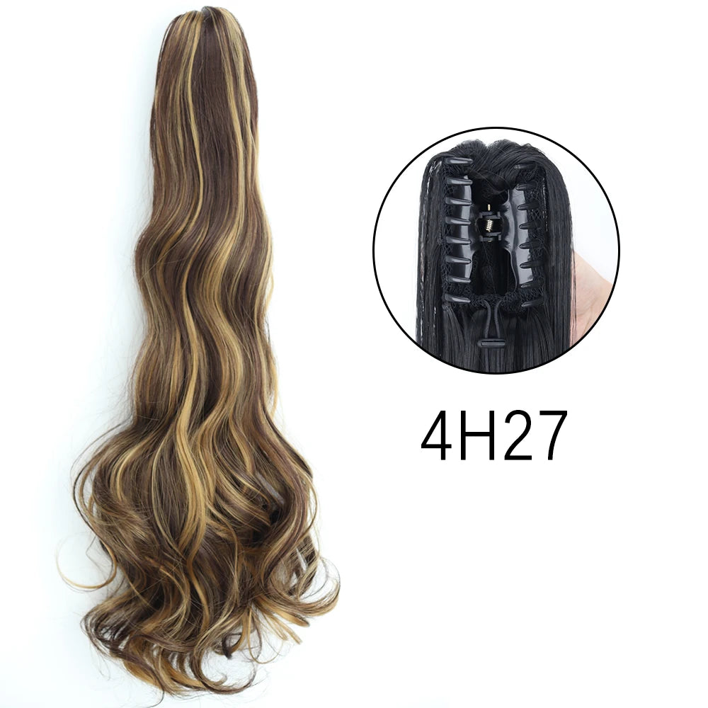 Women's Ponytail Extension 24 Inch Straight Synthetic Heat Resistant 49
