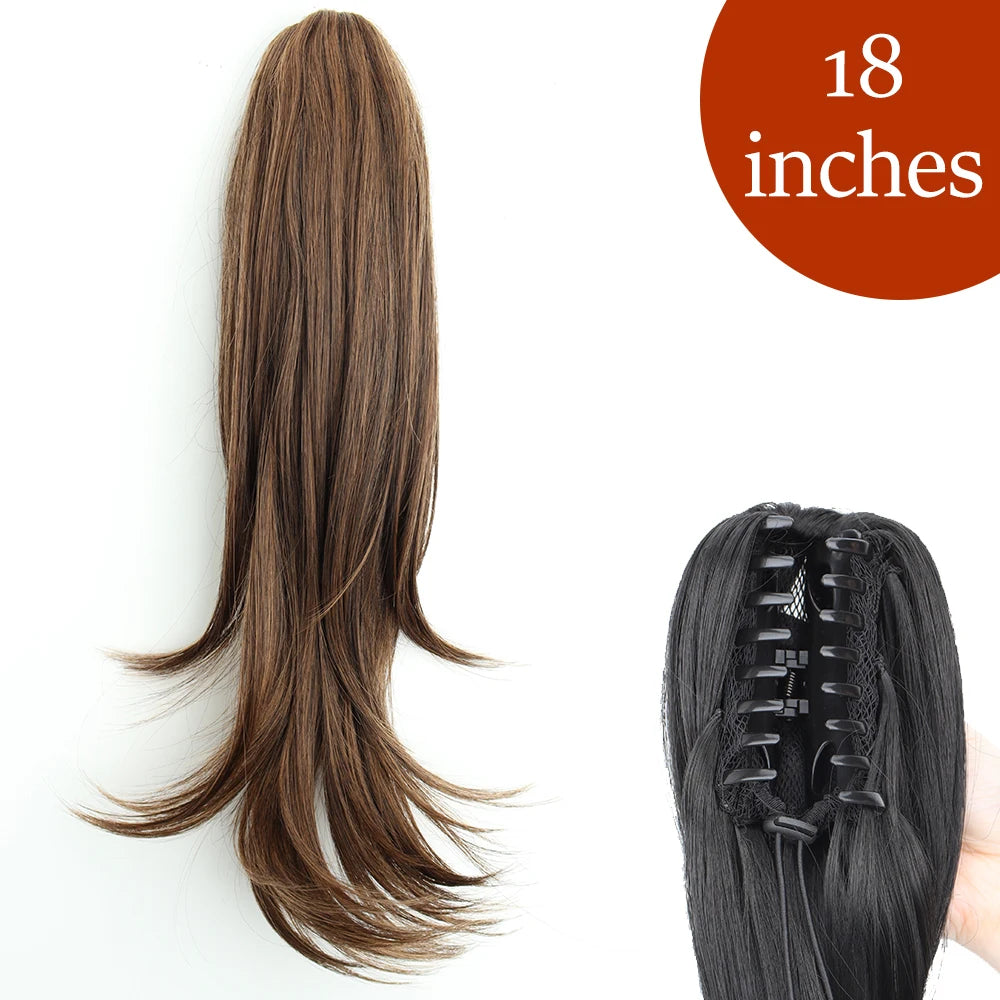 Women's Ponytail Extension 24 Inch Straight Synthetic Heat Resistant 51