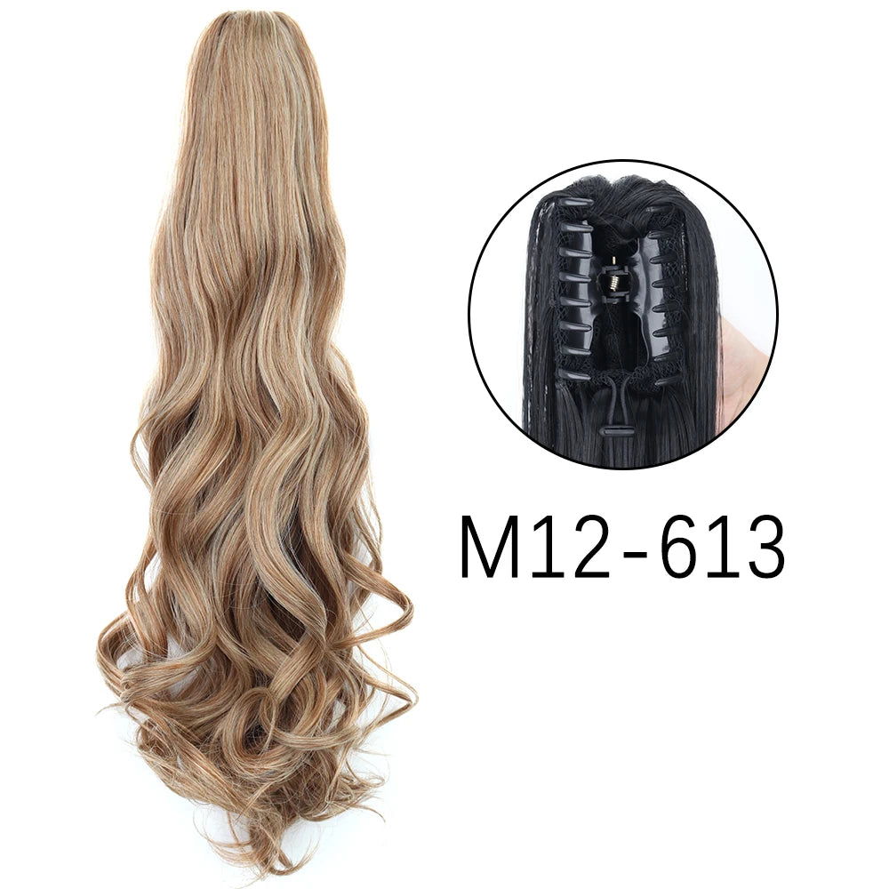 Women's Ponytail Extension 24 Inch Straight Synthetic Heat Resistant 59