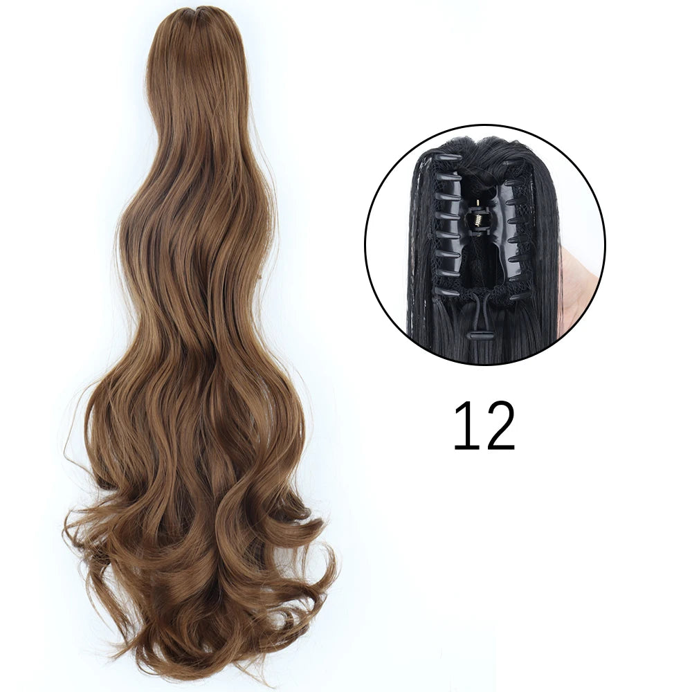 Women's Ponytail Extension 24 Inch Straight Synthetic Heat Resistant 61