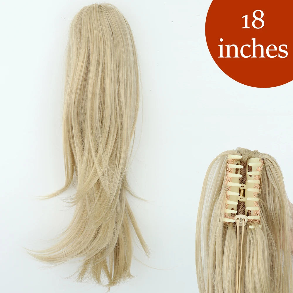 Women's Ponytail Extension 24 Inch Straight Synthetic Heat Resistant 62