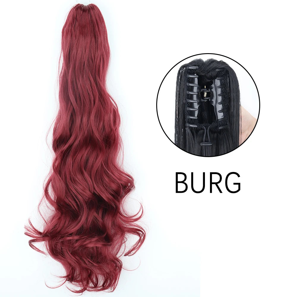 Women's Ponytail Extension 24 Inch Straight Synthetic Heat Resistant 63