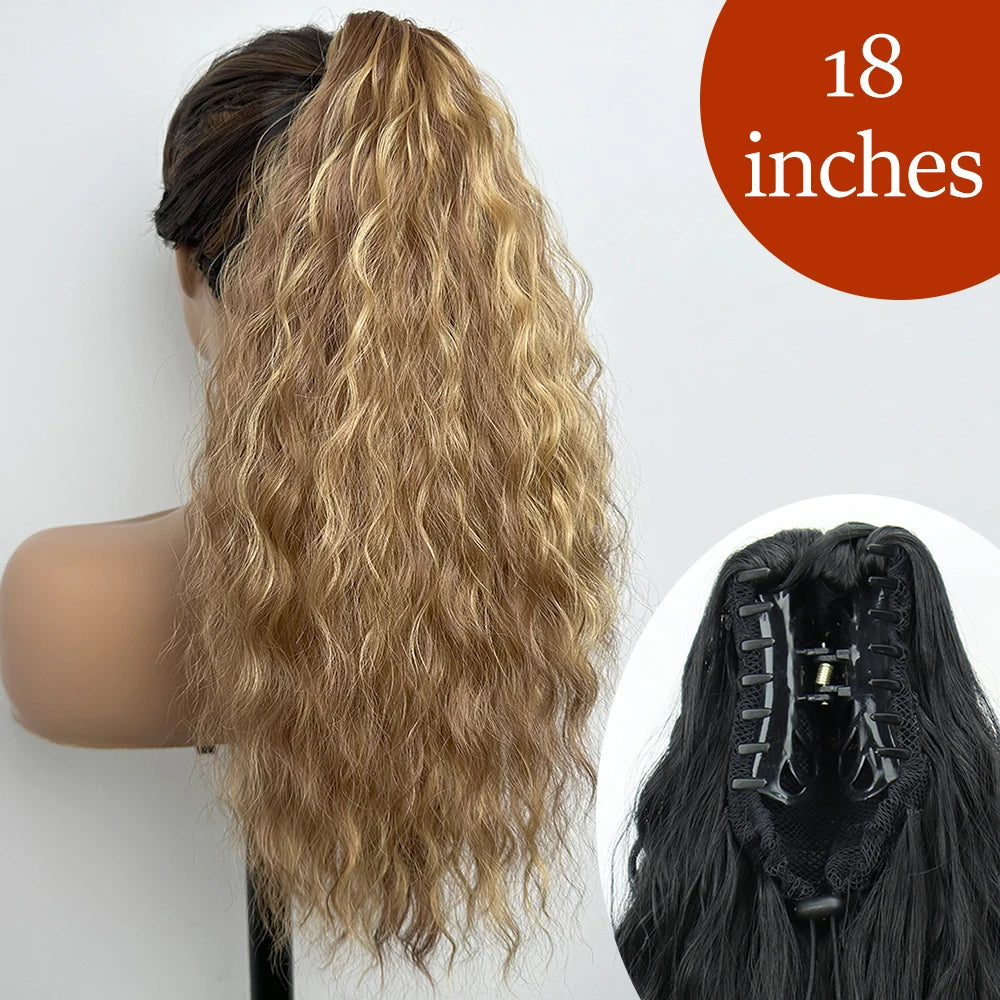 Women's Ponytail Extension 24 Inch Straight Synthetic Heat Resistant 64