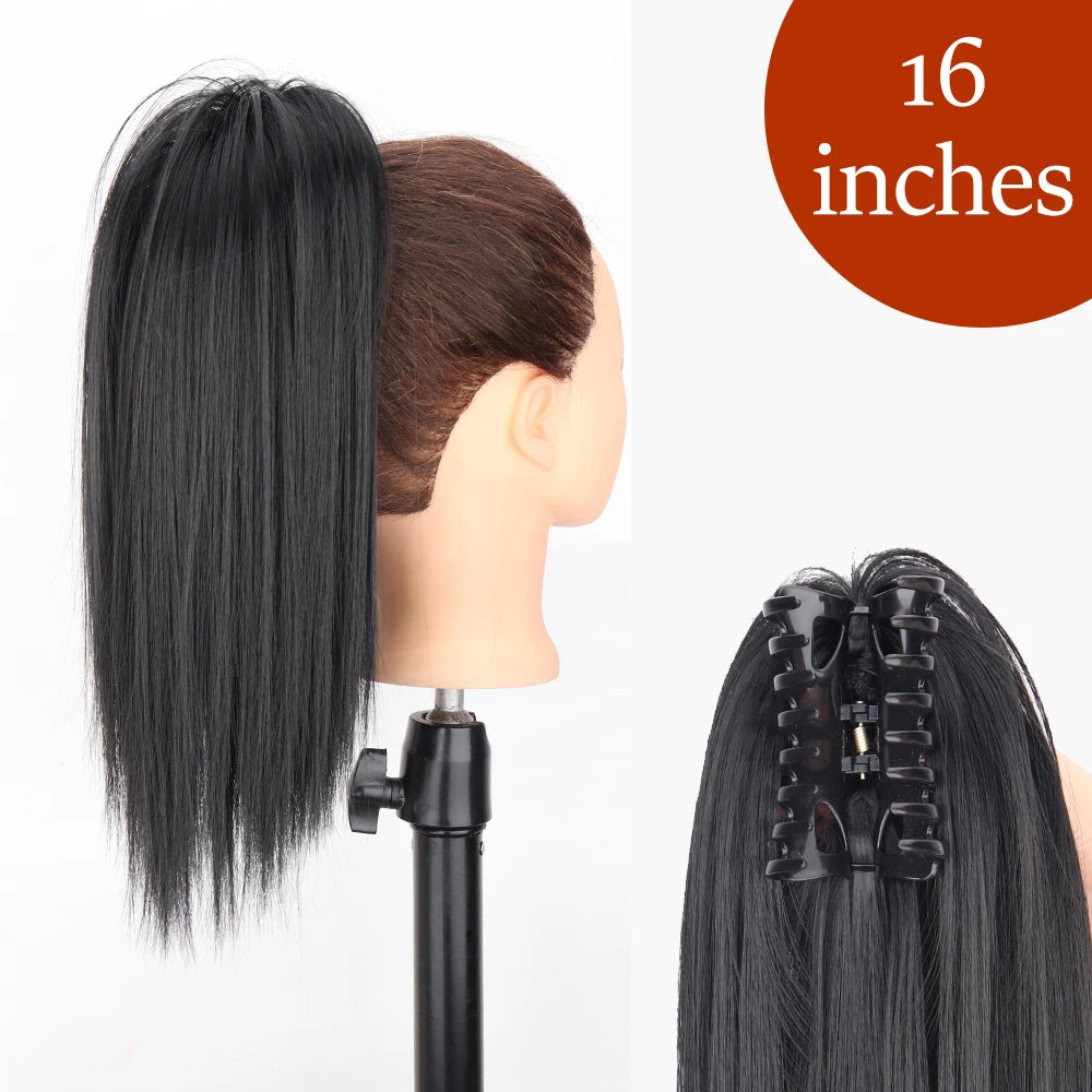 Women's Ponytail Extension 24 Inch Straight Synthetic Heat Resistant 66