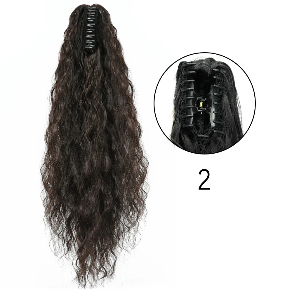 Women's Ponytail Extension 24 Inch Straight Synthetic Heat Resistant 68