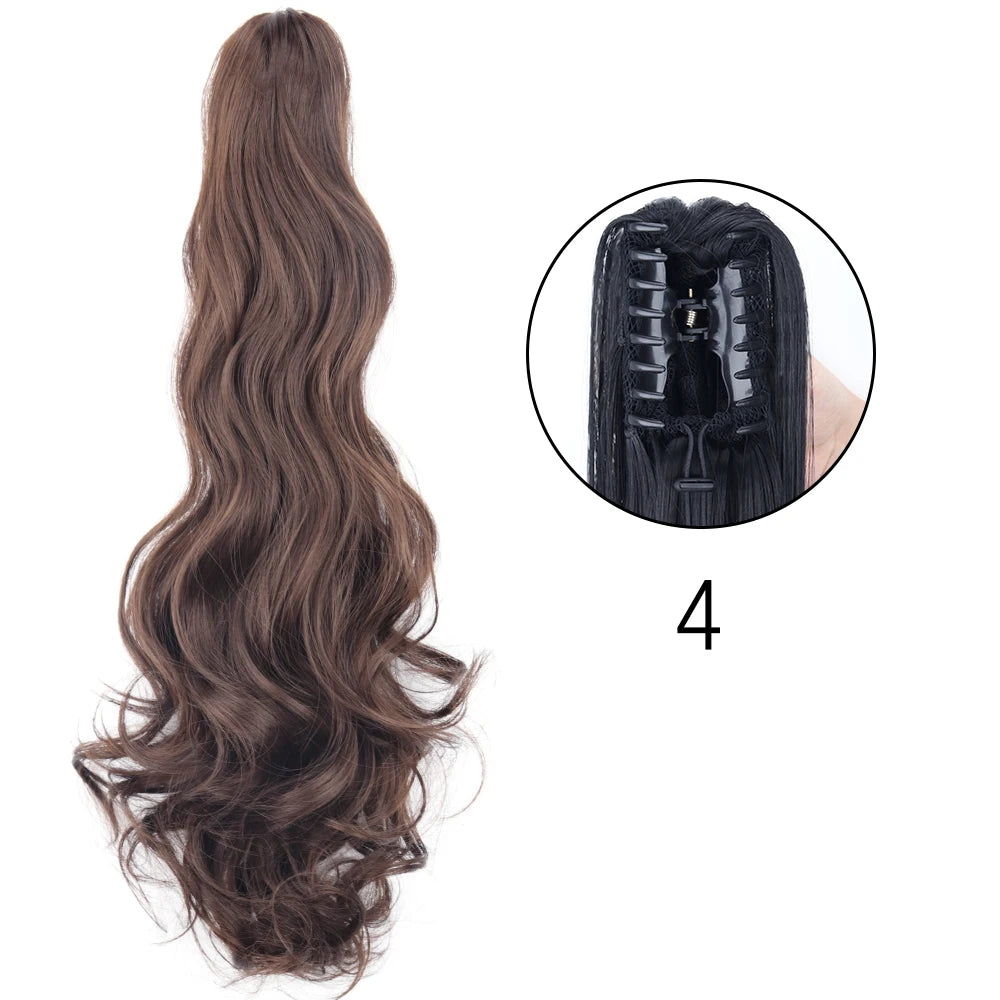 Women's Ponytail Extension 24 Inch Straight Synthetic Heat Resistant 70