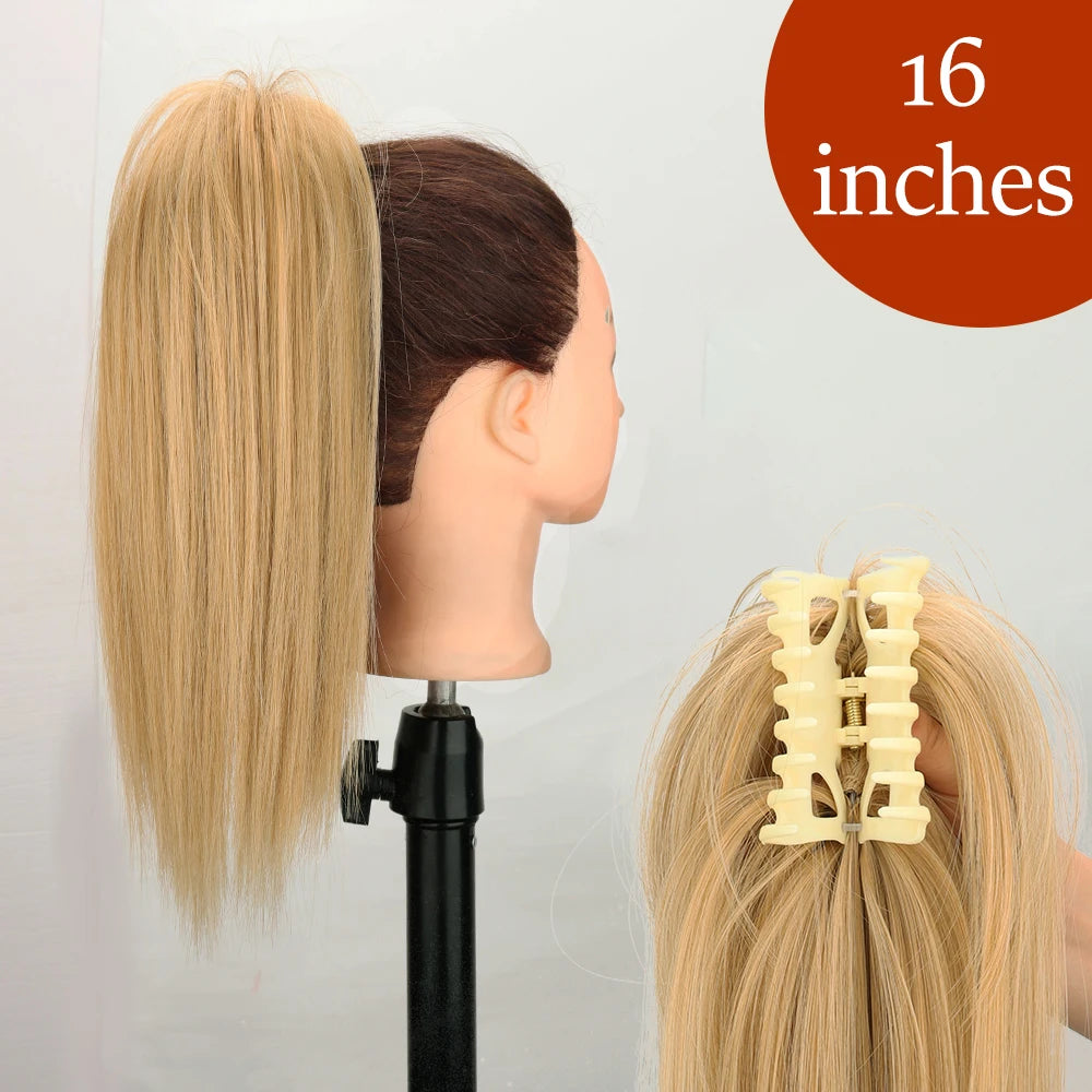 Women's Ponytail Extension 24 Inch Straight Synthetic Heat Resistant 73