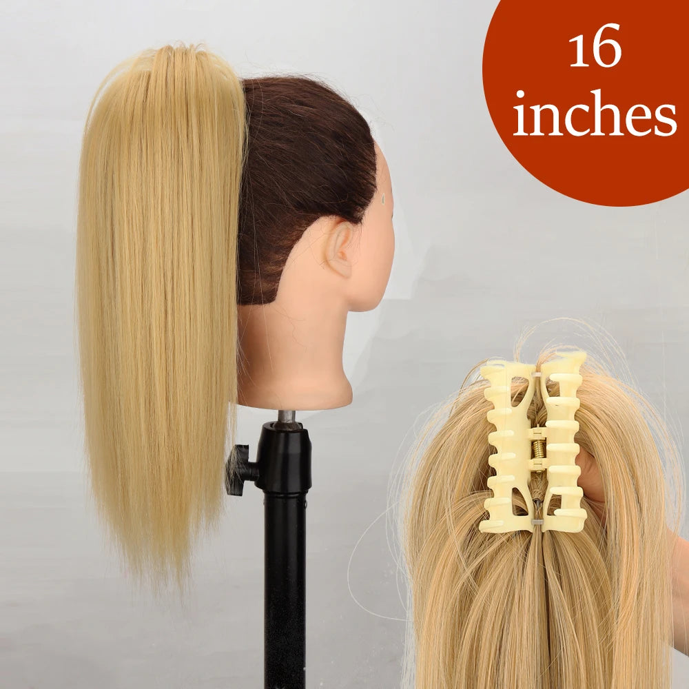 Women's Ponytail Extension 24 Inch Straight Synthetic Heat Resistant 79