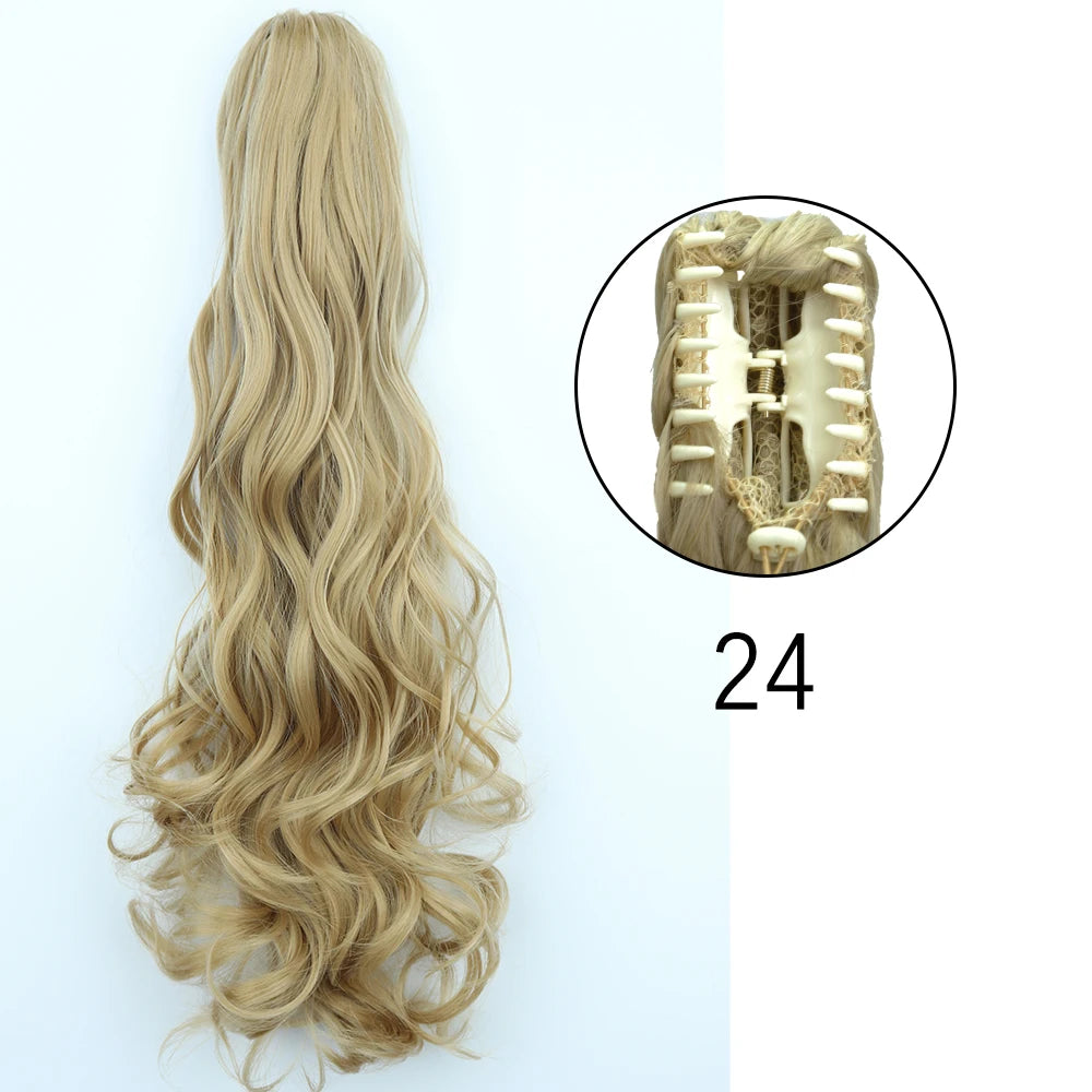 Women's Ponytail Extension 24 Inch Straight Synthetic Heat Resistant 82