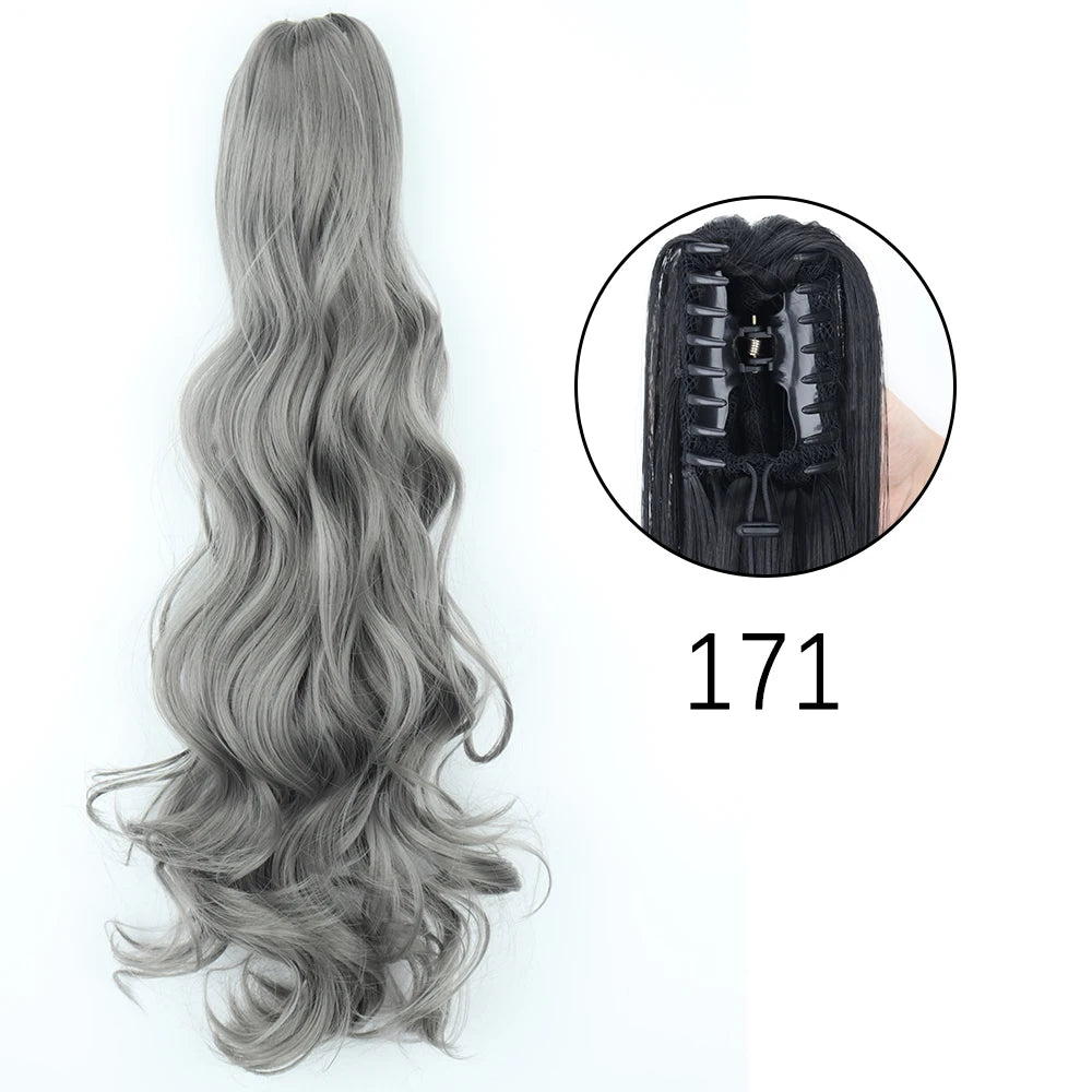 Women's Ponytail Extension 24 Inch Straight Synthetic Heat Resistant 84
