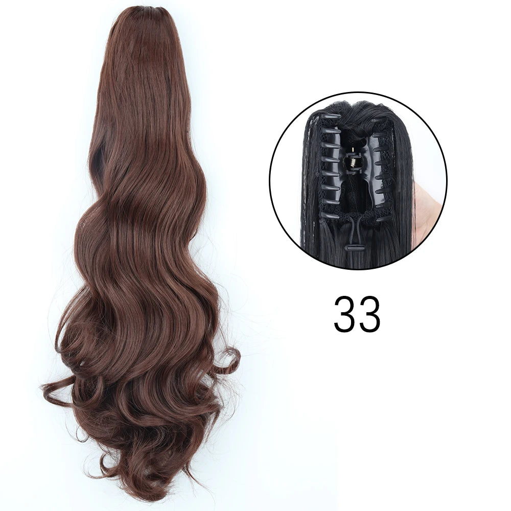 Women's Ponytail Extension 24 Inch Straight Synthetic Heat Resistant 85