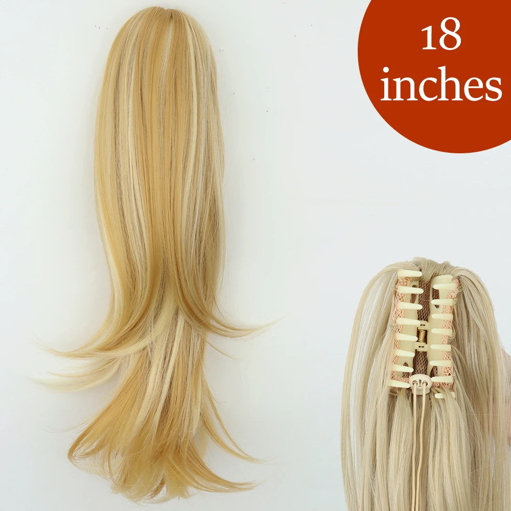 Women's Ponytail Extension 24 Inch Straight Synthetic Heat Resistant 86