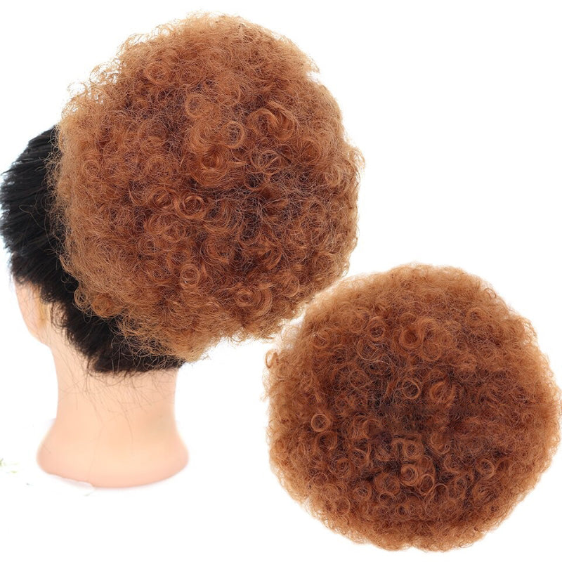 Women's Ponytail Extension Black Kinky Fiber Hair Extensions 10