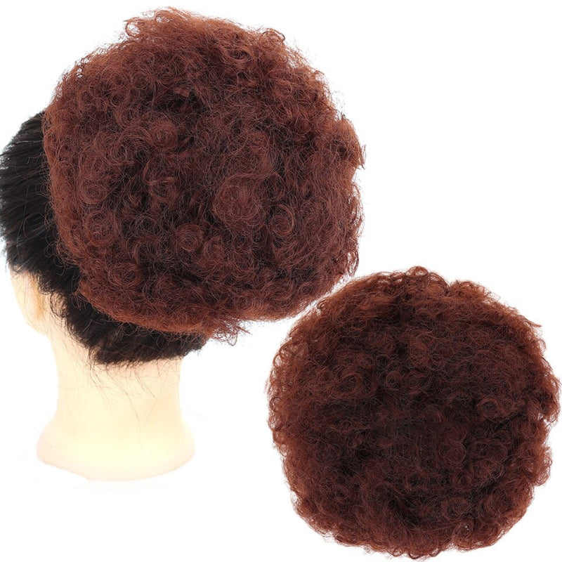 Women's Ponytail Extension Black Kinky Fiber Hair Extensions 11