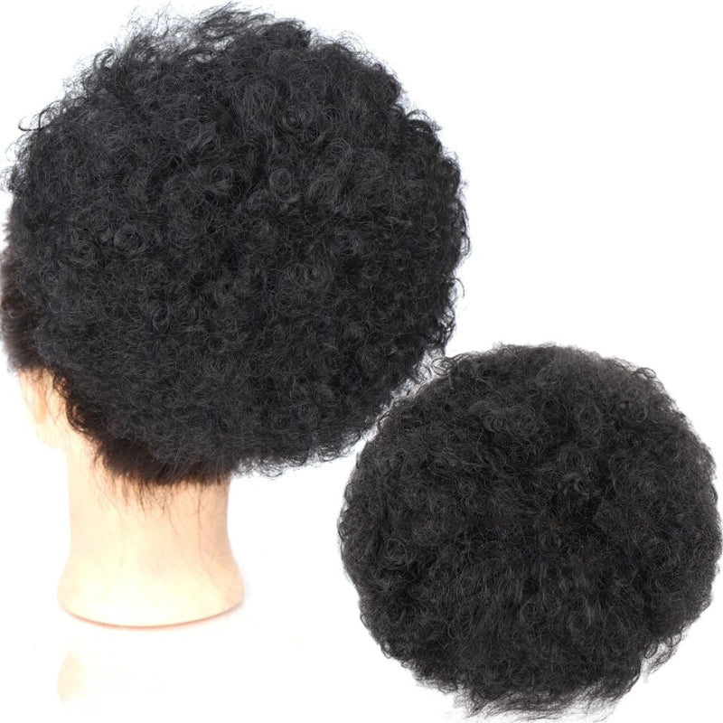 Women's Ponytail Extension Black Kinky Fiber Hair Extensions 12