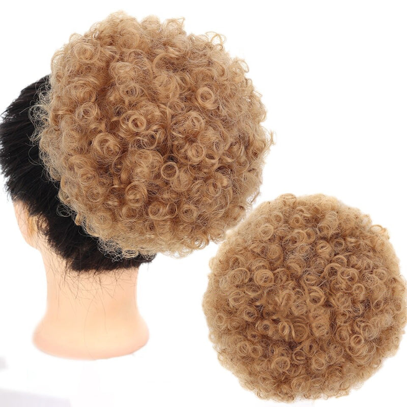 Women's Ponytail Extension Black Kinky Fiber Hair Extensions 13