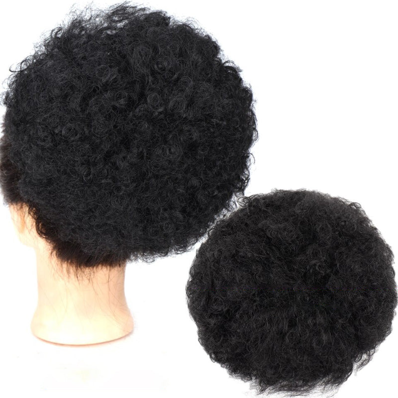 Women's Ponytail Extension Black Kinky Fiber Hair Extensions 17