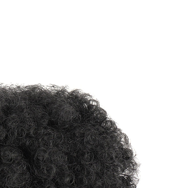 Women's Ponytail Extension Black Kinky Fiber Hair Extensions 4