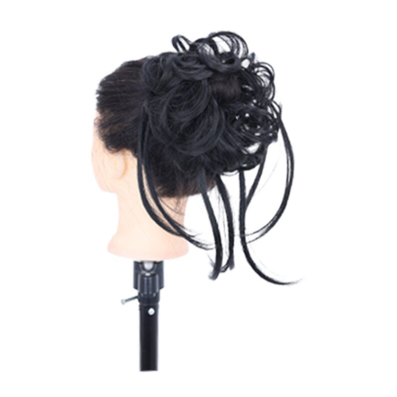 Women's Ponytail Extension Brown High-Temperature Fiber Messy Curly Hair 2