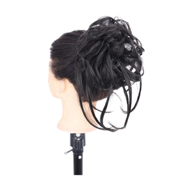 Women's Ponytail Extension Brown High-Temperature Fiber Messy Curly Hair 3