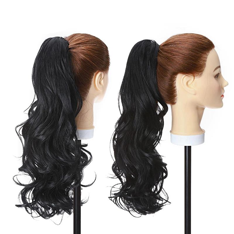 Women's Ponytail Extension Long Wavy Clip-In 18 Inch High-Temperature Fiber 0