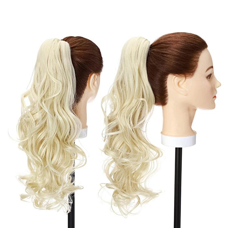 Women's Ponytail Extension Long Wavy Clip-In 18 Inch High-Temperature Fiber 11