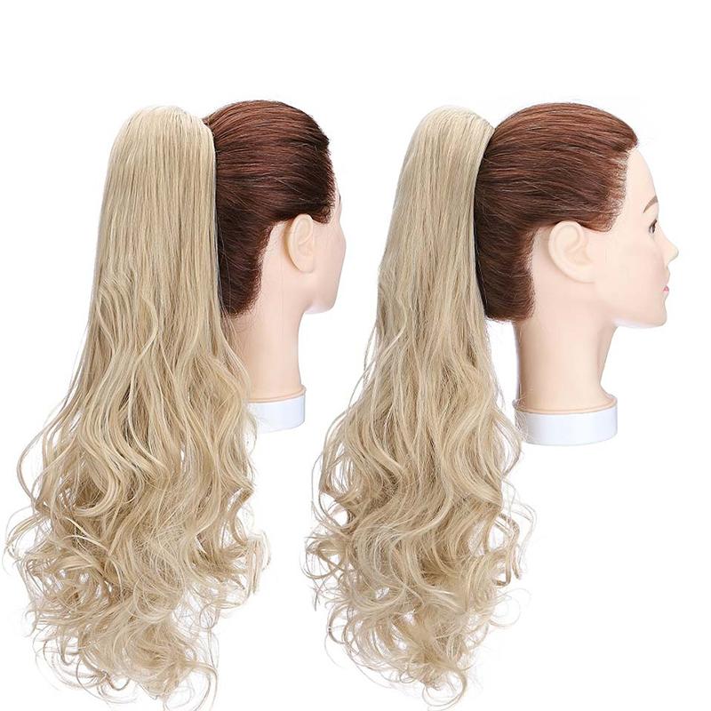 Women's Ponytail Extension Long Wavy Clip-In 18 Inch High-Temperature Fiber 12
