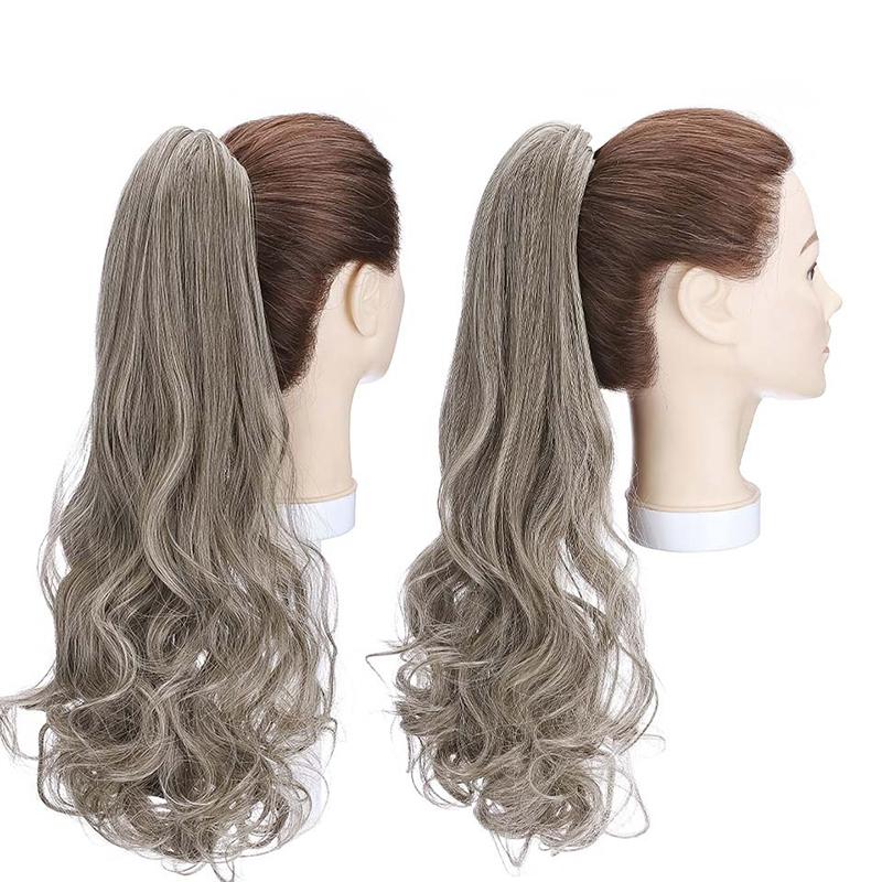 Women's Ponytail Extension Long Wavy Clip-In 18 Inch High-Temperature Fiber 13