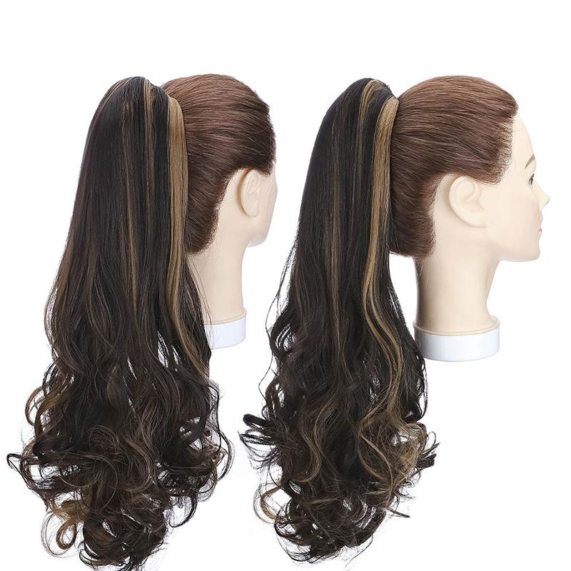 Women's Ponytail Extension Long Wavy Clip-In 18 Inch High-Temperature Fiber 18