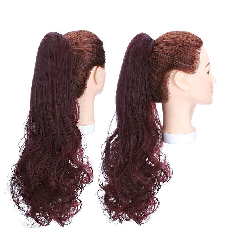 Women's Ponytail Extension Long Wavy Clip-In 18 Inch High-Temperature Fiber 19