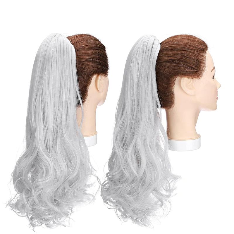 Women's Ponytail Extension Long Wavy Clip-In 18 Inch High-Temperature Fiber 20