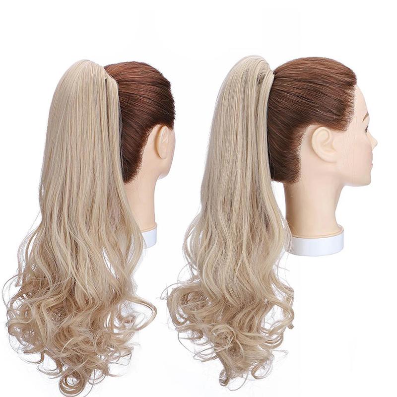 Women's Ponytail Extension Long Wavy Clip-In 18 Inch High-Temperature Fiber 21